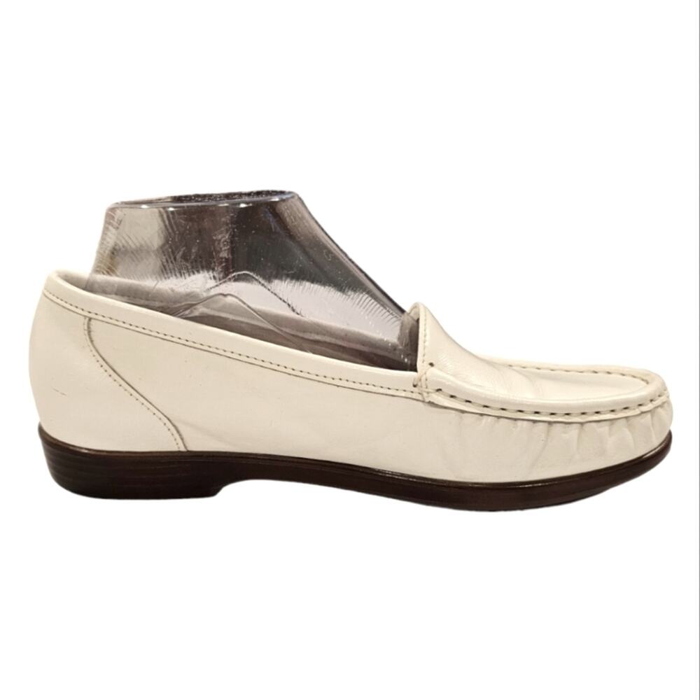 SAS Tripad Simplify Leather Moccasin Slip On Loafers 7.5 Medium White - Picture 5 of 13
